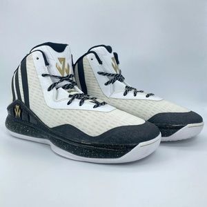 Adidas Mens J Wall S84020 White Black Lace Up Mid Top Basketball Shoes Size 10.5
